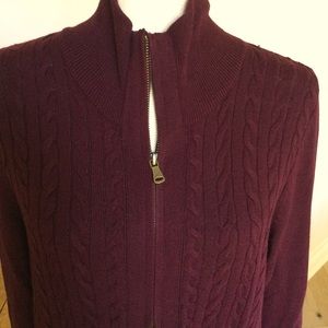 NWT Burgundy Zipper Sweater